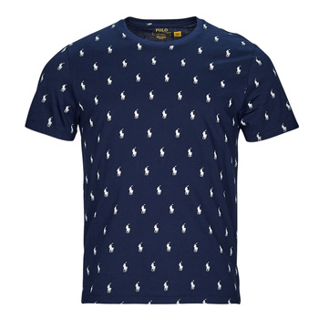 textil Herre T-shirts m. korte ærmer Polo Ralph Lauren SLEEPWEAR-S/S CREW-SLEEP-TOP Marineblå / Hvid