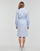 textil Dame Korte kjoler Tommy Hilfiger ITHAKA KNEE SHIRT-DRESS LS Hvid / Blå