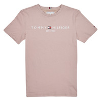 textil Børn T-shirts m. korte ærmer Tommy Hilfiger U ESSENTIAL Beige