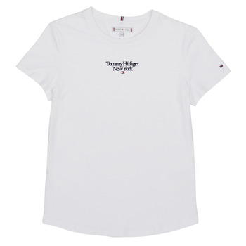 textil Pige T-shirts m. korte ærmer Tommy Hilfiger TOMMY GRAPHIC TEE S/S Hvid