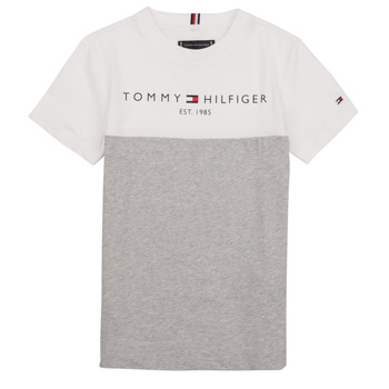 textil Dreng T-shirts m. korte ærmer Tommy Hilfiger ESSENTIAL COLORBLOCK TEE S/S Hvid / Grå