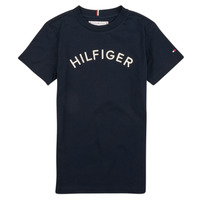 textil Børn T-shirts m. korte ærmer Tommy Hilfiger U HILFIGER ARCHED TEE Marineblå