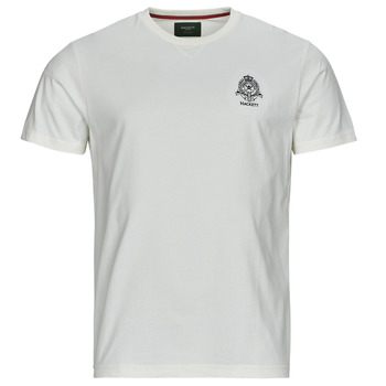 textil Herre T-shirts m. korte ærmer Hackett EFFORTLESS LONDON HERITAGE LOGO TEE Hvid