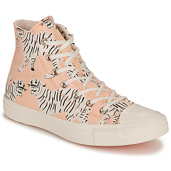 Sko Dame Høje sneakers Converse CHUCK TAYLOR ALL STAR-ANIMAL ABSTRACT Pink / Hvid / Sort