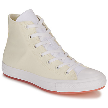 Sko Dame Høje sneakers Converse CHUCK TAYLOR ALL STAR MARBLED-EGRET/CHEEKY CORAL/LAWN FLAMINGO Hvid / Beige