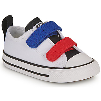 Sko Dreng Lave sneakers Converse INFANT CONVERSE CHUCK TAYLOR ALL STAR 2V EASY-ON SUMMER TWILL LO Hvid / Blå / Rød