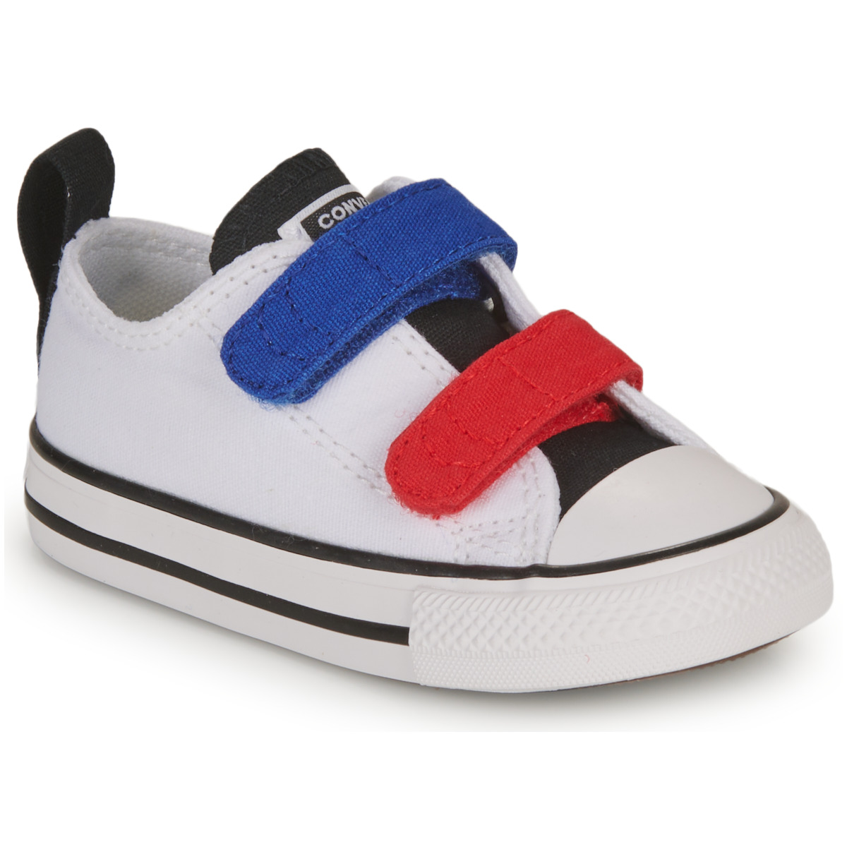 Sko Dreng Lave sneakers Converse INFANT CONVERSE CHUCK TAYLOR ALL STAR 2V EASY-ON SUMMER TWILL LO Hvid / Blå / Rød