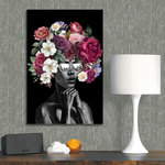 Maleri Kvinde Hovedbeklædning Blomster