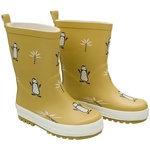 Penguin Rain Boots - Mustard