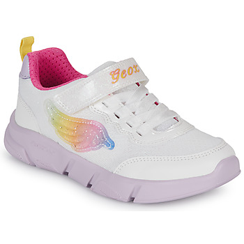 Sko Pige Lave sneakers Geox J ARIL GIRL D Hvid / Pink