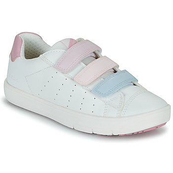 Sko Pige Lave sneakers Geox J SILENEX GIRL B Hvid / Pink / Blå