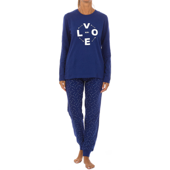 textil Dame Pyjamas / Natskjorte Kisses And Love KL45184 Blå