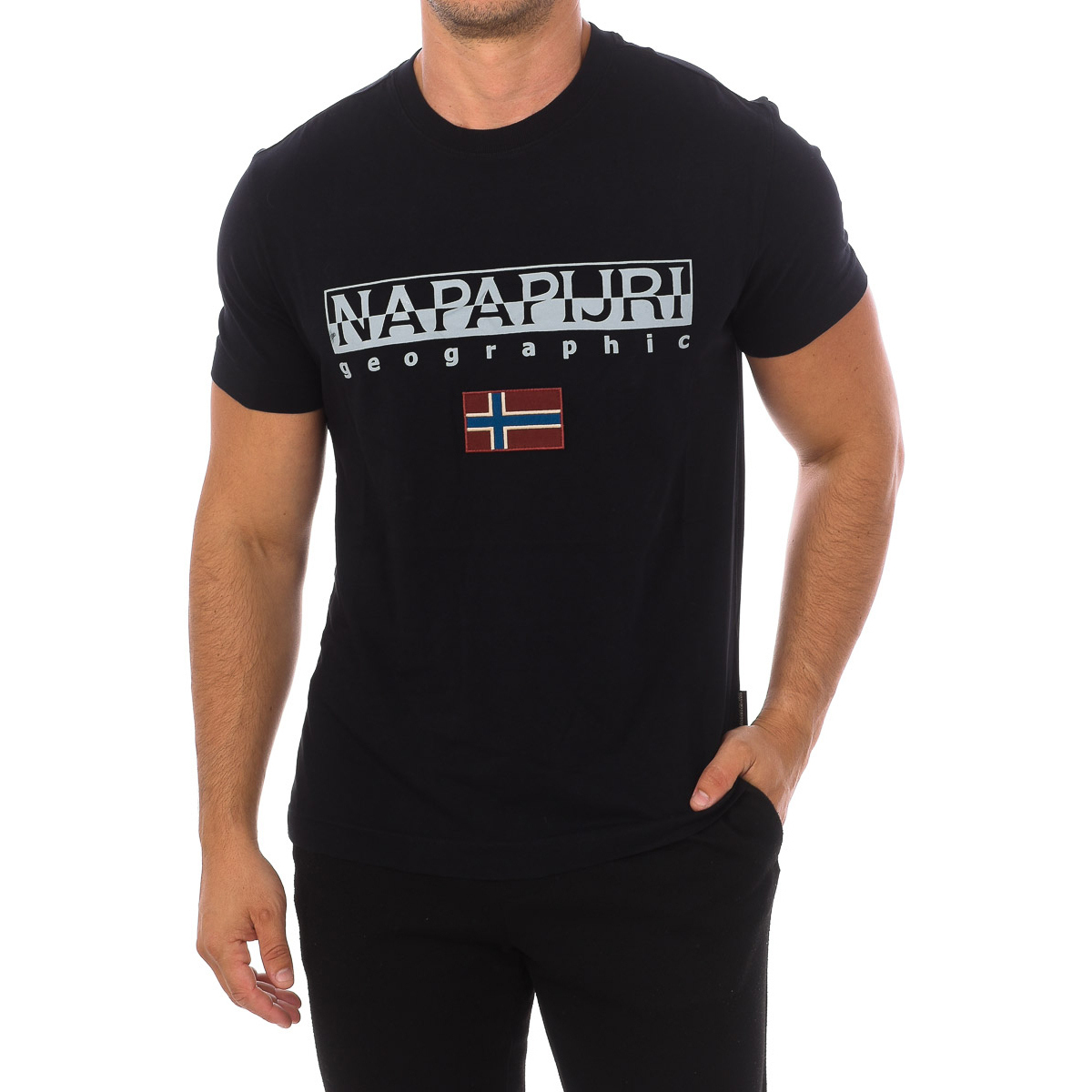 textil Herre T-shirts m. korte ærmer Napapijri NP0A4GDQ-041 Sort