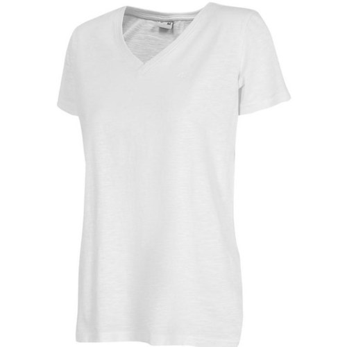 textil Dame T-shirts m. korte ærmer 4F TSD352 Hvid