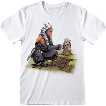 textil Langærmede T-shirts Star Wars: The Mandalorian  Hvid
