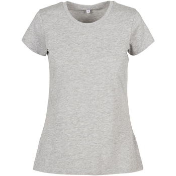 textil Dame Langærmede T-shirts Build Your Brand BB012 Grå