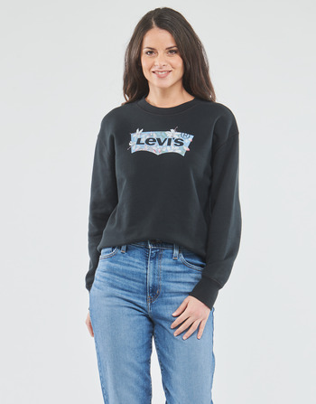 textil Dame Sweatshirts Levi's GRAPHIC STANDARD CREW Sort