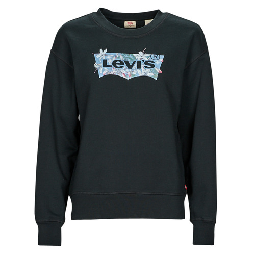 textil Dame Sweatshirts Levi's GRAPHIC STANDARD CREW Sort