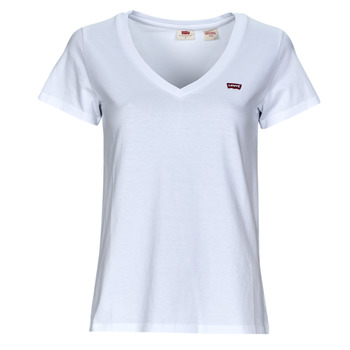 textil Dame T-shirts m. korte ærmer Levi's PERFECT VNECK Hvid