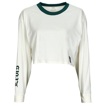 textil Dame Langærmede T-shirts Levi's GRAPHIC LS CROP REESE Hvid