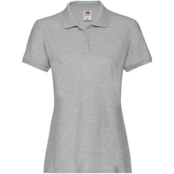 textil Dame Polo-t-shirts m. lange ærmer Fruit Of The Loom SS89 Grå