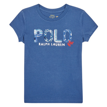textil Pige T-shirts m. korte ærmer Polo Ralph Lauren SS POLO TEE-KNIT SHIRTS-T-SHIRT Blå
