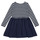 textil Pige Korte kjoler Polo Ralph Lauren LS CN DR-DRESSES-DAY DRESS Marineblå / Hvid