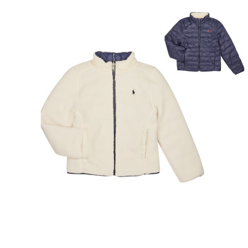 textil Dreng Dynejakker Polo Ralph Lauren DIVERSIONJKT-OUTERWEAR-COAT Marineblå / Hvid