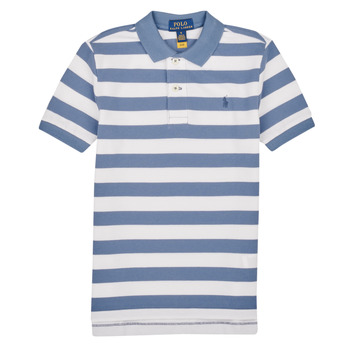 textil Dreng Polo-t-shirts m. korte ærmer Polo Ralph Lauren SSKC M1-KNIT SHIRTS-POLO SHIRT Hvid / Blå