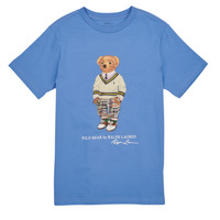 textil Børn T-shirts m. korte ærmer Polo Ralph Lauren SS CN-KNIT SHIRTS Blå