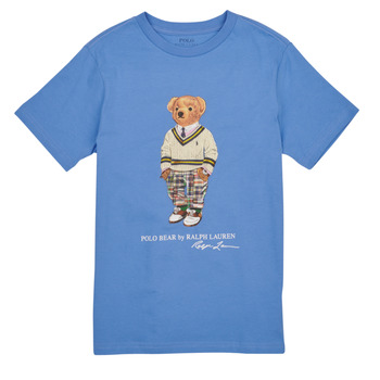 textil Børn T-shirts m. korte ærmer Polo Ralph Lauren SS CN-KNIT SHIRTS Blå
