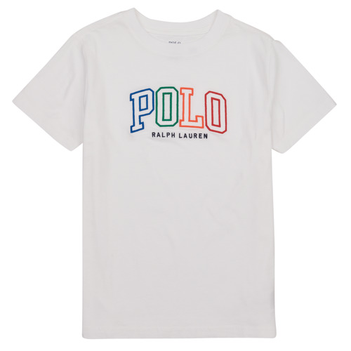 textil Dreng T-shirts m. korte ærmer Polo Ralph Lauren SSCNM4-KNIT SHIRTS- Hvid