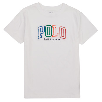 textil Pige T-shirts m. korte ærmer Polo Ralph Lauren SSCNM4-KNIT SHIRTS- Hvid