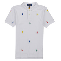textil Dreng Polo-t-shirts m. korte ærmer Polo Ralph Lauren SSKCM2-KNIT SHIRTS-POLO SHIRT Hvid