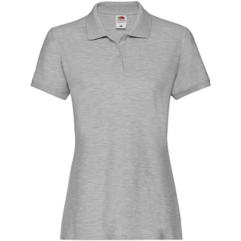 textil Dame Polo-t-shirts m. lange ærmer Fruit Of The Loom SS505 Grå