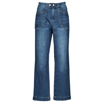 textil Dame Jeans med vide ben Vila VIGINNY Blå / Medium