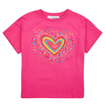textil Pige T-shirts m. korte ærmer Desigual TS_HEART Pink