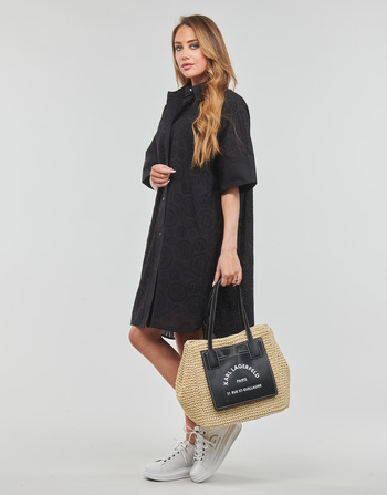 Karl Lagerfeld BRODERIE ANGLAISE SHIRTDRESS Sort