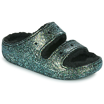 Sko Dame Tøfler Crocs Classic Cozzzy Glitter Sandal Sort / Glitter