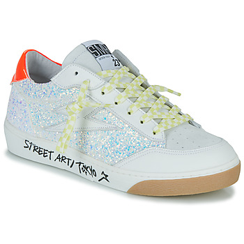 Sko Dame Lave sneakers Semerdjian TALINE-9325 Hvid / Sølv / Orange