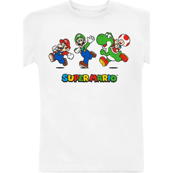 textil Børn T-shirts m. korte ærmer Super Mario  Hvid