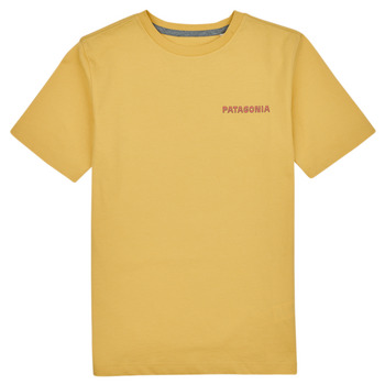 textil Børn T-shirts m. korte ærmer Patagonia K's Regenerative Organic Certified Cotton Graphic T-Shirt Gul