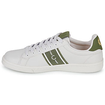 Fred Perry B721 LEA/GRAPHIC BRAND MESH Porcelain / Oliven