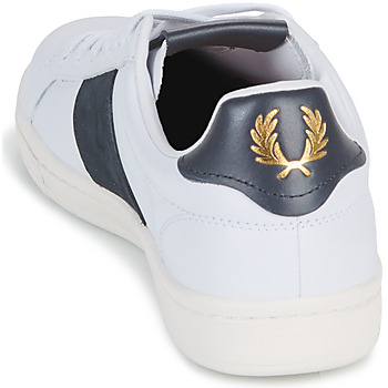 Fred Perry B721 LEATHER / BRANDED Hvid / Marineblå
