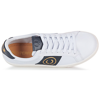 Fred Perry B721 LEATHER / BRANDED Hvid / Marineblå
