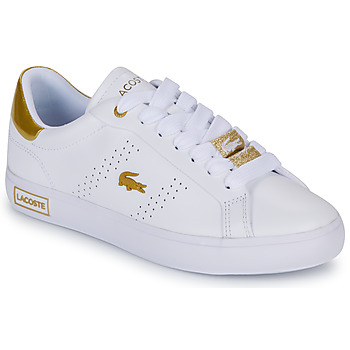 Sko Dame Lave sneakers Lacoste POWERCOURT Hvid / Guld