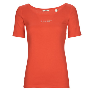 textil Dame T-shirts m. korte ærmer Esprit tshirt sl Rød