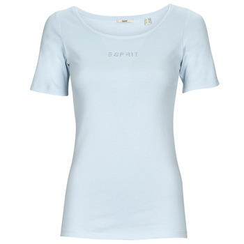 textil Dame T-shirts m. korte ærmer Esprit tee Blå
