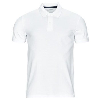textil Herre Polo-t-shirts m. korte ærmer Esprit solid po pi Hvid
