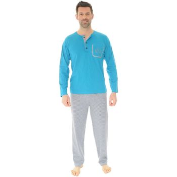 textil Herre Pyjamas / Natskjorte Christian Cane SHAWN Blå